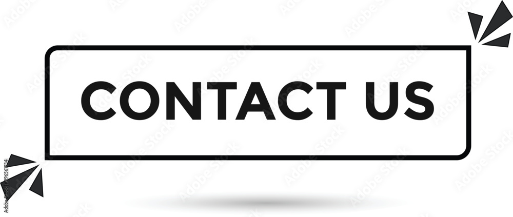 Contact Us button web banner templates. Vector Illustration