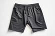 © lashkhidzetim - black pair of shorts with a white background. The shorts are black and have a white stripe
