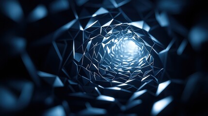 Aufkleber - abstract tunnel with blue lighting
