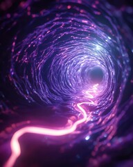 Aufkleber - Abstract tunnel with vibrant light colors
