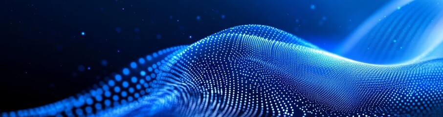 Poster - Abstract wave background. Connecting background. Abstract wave. Stock. Big data technology rendering.