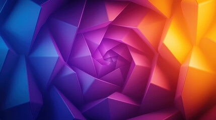 Poster - Colorful spiral geometric pattern background