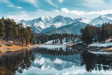 Sticker - Colorado in America landscape panoramic outdoors.