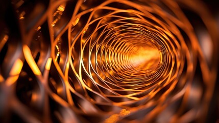 Aufkleber - Copper wire structure with glowing effect.
