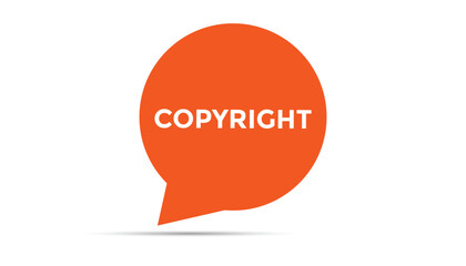 Copyright button web banner templates. Vector Illustration 