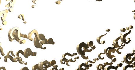 Poster - question mark symbols for FAQ