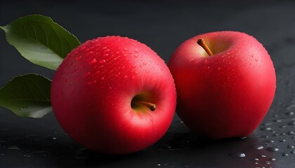 Wall Mural - Vibrant Red Apples Displayed Against a Crisp White Background