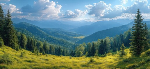 Wall Mural - Majestic Mountain Landscape