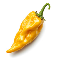 Wall Mural - Yellow bell pepper isolated on white background