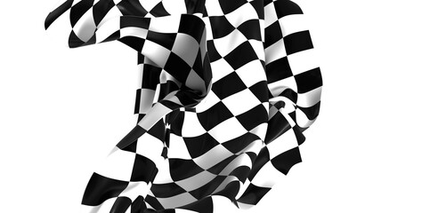 Aufkleber - The checkered flag waves in the wind signifying the end of the race