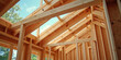 © vitanovski - Wood framing structure for a new house in a residential area
