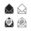 © Graphicdd - set of mail icons, envelope icon set design, email icon set, vector icon design