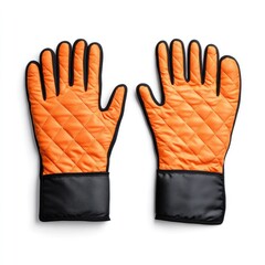 Bright orange quilted gloves designed for heat protection, perfect for cooking, baking, and grilling in the kitchen or outdoors.