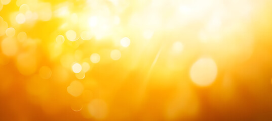 Wall Mural - A blurred golden warm yellow and orange abstract sunny summer sky background Illustration.