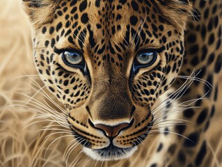 Wall Mural - Close-up of Leopard's Face