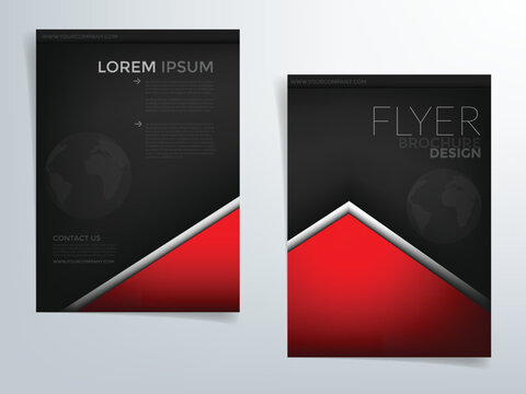 Header flyer business brochure vector graphic with space for text and message design