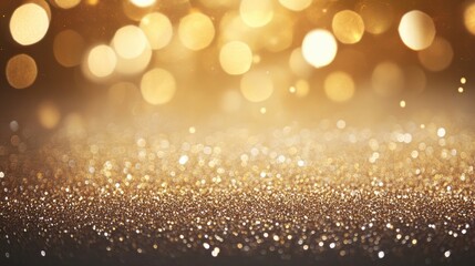 Poster - A shimmering gold glitter backdrop featuring a row of sparkling gold glitter