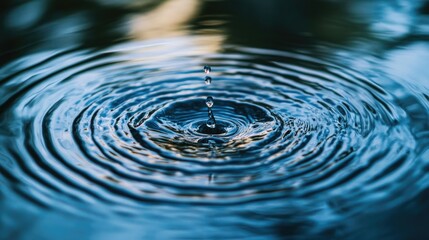 Poster - Close up view of ripples on a water surface