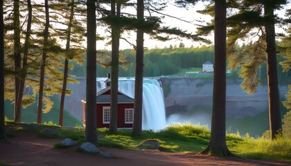 Wall Mural - Majestic Niagara Falls Illuminated at Night in Ontario, Canada