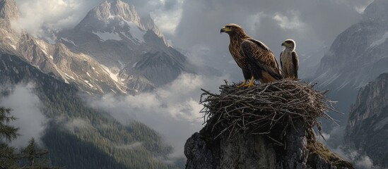 Canvas Print - Eagles Nest in the Mountains