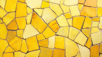 Poster - abstract yellow mosaic tile texture background
