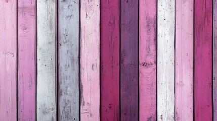 Poster - abstract wooden planks texture in shades of purple pink and white perfect for a wood background bann