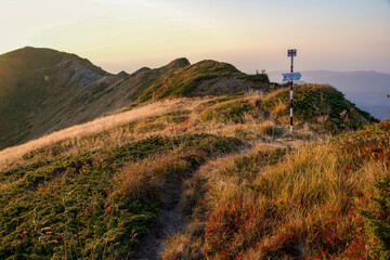 sunset in the mountains, Ciucas Mountains, Romania 