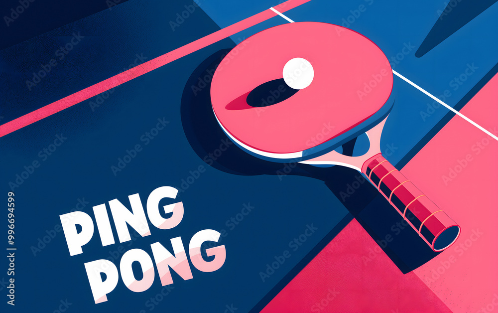 Ping Pong Competition Tournament Poster Illustration Template. Table ...