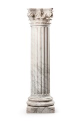 Poster - Roman pillar architecture column white background.