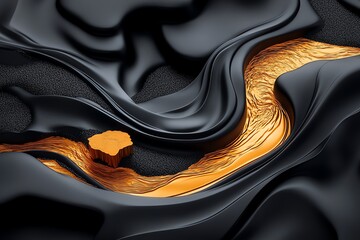 Poster - Minimal design of River Alcoa, with smooth, flowing lines and subtle color accents representing the water and landscape