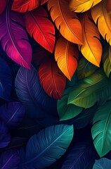 Wall Mural - red, yellow, green, blue, purple