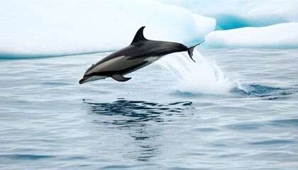 Joyful Bottlenose Dolphin in Playful Splashes