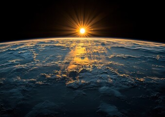 Canvas Print - Sunrise over Earth