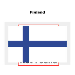 Wall Mural - Finland flag single isolated vector icon