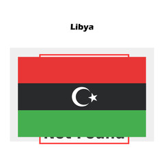 Wall Mural - Libya  flag single isolated vector icon