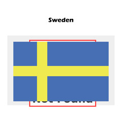 Wall Mural - Sweden flag single isolated vector icon