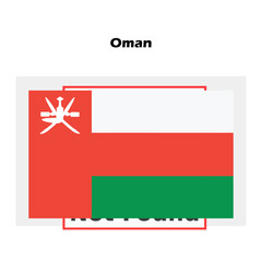 Wall Mural - Oman  flag single vector icon