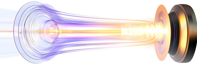 Poster - Detailed depicting the light wave dynamics within an optical gyroscope a precision instrument used for navigation stabilization and motion sensing applications in various industries