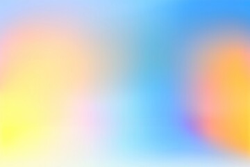 Poster - Blurr soft yellow blue peach backgrounds abstract rainbow.