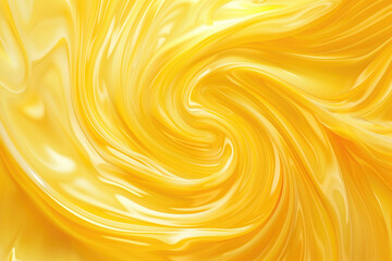 close up of yellow whipped cream texture for background