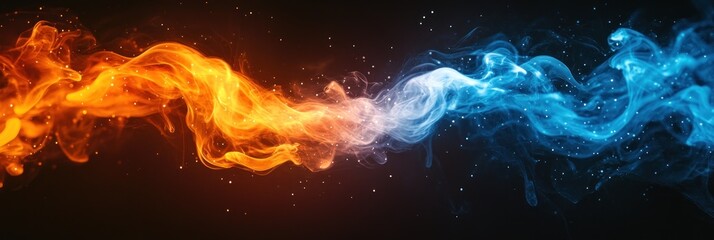 Wall Mural - Fire and Ice Abstract