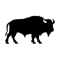 Sticker - Buffalo logo icon silhouette livestock wildlife.