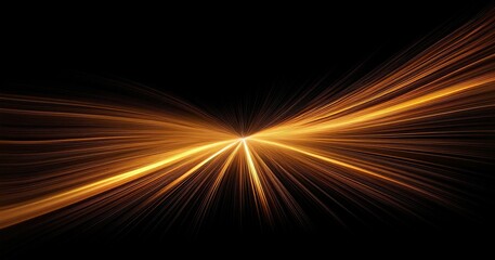 Poster - A dynamic burst of golden light streaks across a dark background, creating a sense of movement and energy.