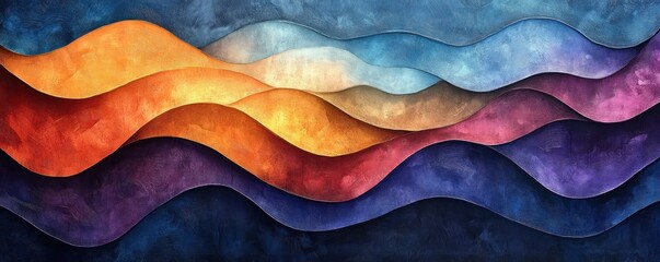 Poster - Abstract Waves of Color