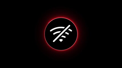 Aufkleber - No signal WiFi icon animation in user experience design visually indicating network unavailability and enhancing clarity