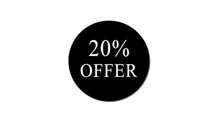 Poster - Take advantage of our 20% offer on captivating black circle animations that bring your visuals to life and engage users.