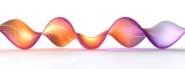 Poster - Optical Pumping Light Wave 3D Rendered Visualisation of Light Wave in Optical Pumping Process Isolated on White Background