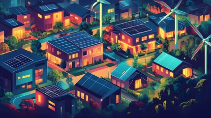 Poster - renewable energy innovations fueling vibrant suburban neighborhoods revitalization and community emp