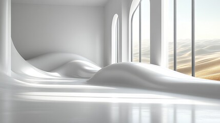 Poster - Clean white background with soft shadows, adding a subtle sense of depth and dimension.