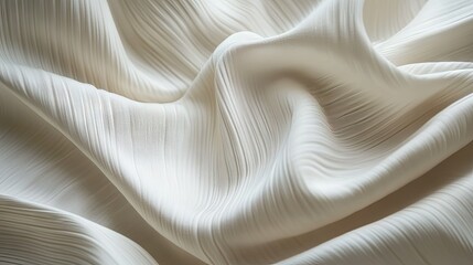 Poster - Tapered fabric folds with a smooth background, leaving room for copy.